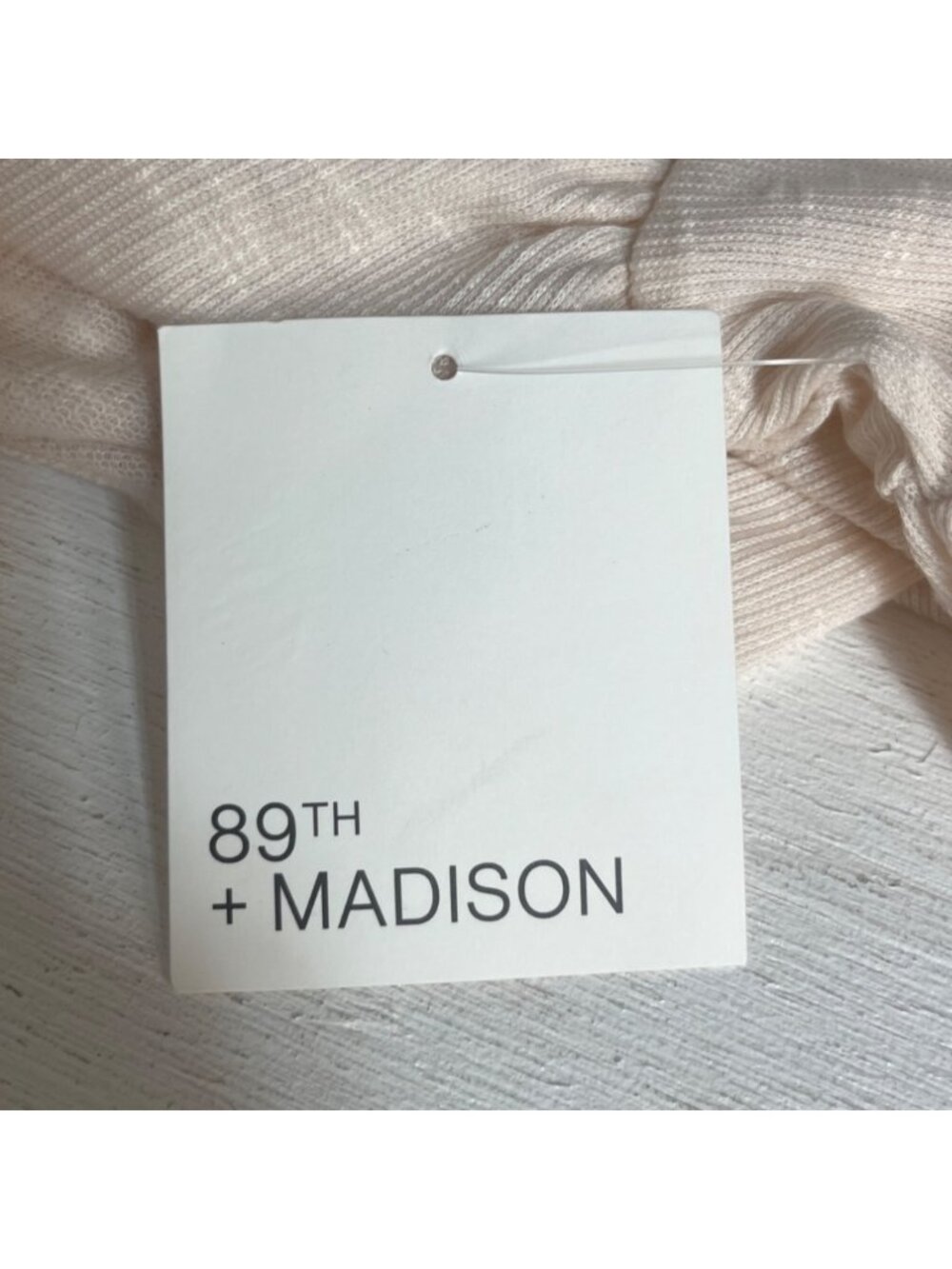 89th Madison Hoodie Pullover Shirt Womens Medium Oatmeal New - Picture 7 of 8